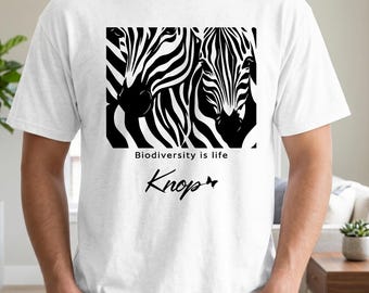 Classic unisex T-shirt - 2 zebras on a white background