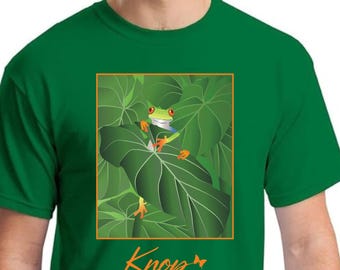 Classic unisex t-shirt - green frog illustration