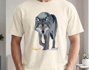 Classic unisex T-shirt - wolf illustration