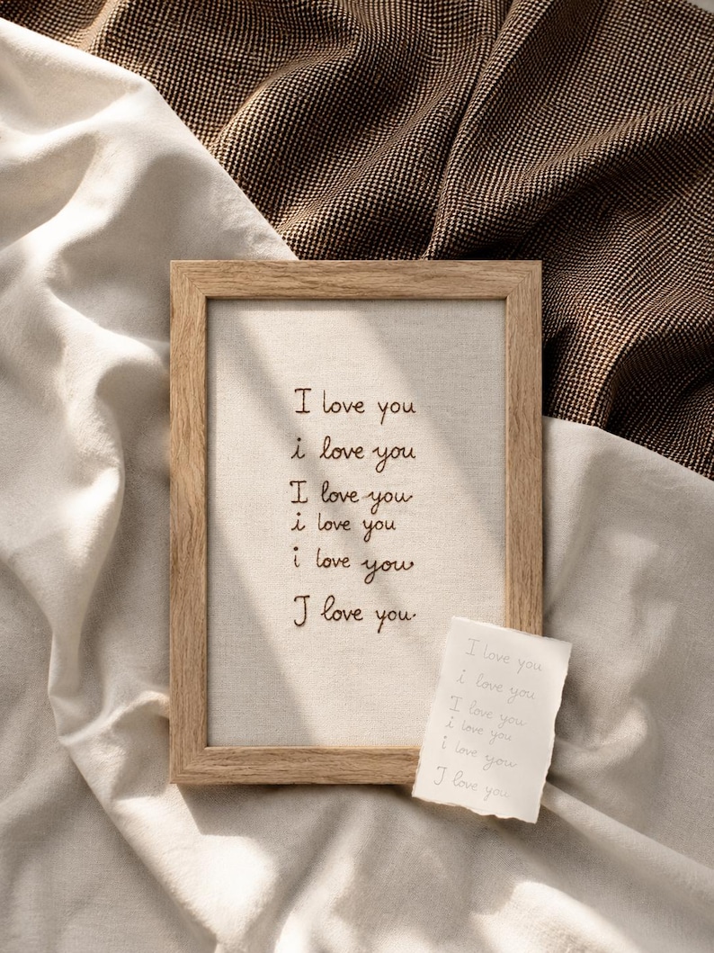 Personalized handwritten embroidery custom handwriting keepsake embroidered linen family gift baby gift nursery decor nursery wall art newborn gift baby shower gift mothers day gift fathers day gift grandparents gift anniversary gift wedding gift memorial keepsake custom wall art handmade embroidery real handwriting embroidered love notes sentimental gift meaningful gift heirloom gift unique home decor custom embroidery natural linen personalized artwork family memories custom keepsake love mess