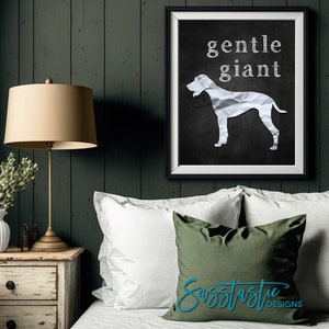 Great Dane Art Print Gentle Giant Chalkboard Look Multiple Sizes Available Mailed Unframed Print image 3