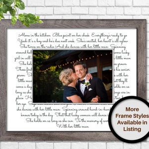 Mother of the groom , Mother of the groom Gift, wedding gift Custom Framed Song Lyric Gift, Dance with Mom