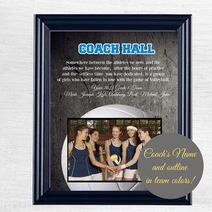 Volleyball Coach Gift ,Volleyball Banquet Gift , Custom Coach Picture Frame , Coach Thank You , End Of Season Gift ,Personalized Team Frame