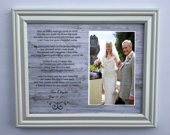 Father of the Bride, Father of the Bride Gift, Father of the Bride Picture Frame, Thank You Gift, Parents Gift