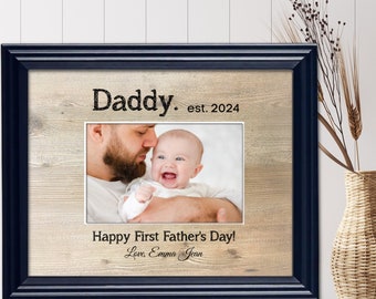 First Fathers Day Gift, First Fathers Day 2024,  Dad Personalized Picture Frame, My First Father's Day, Dad Frame, Mom Gift, 1st Fathers day