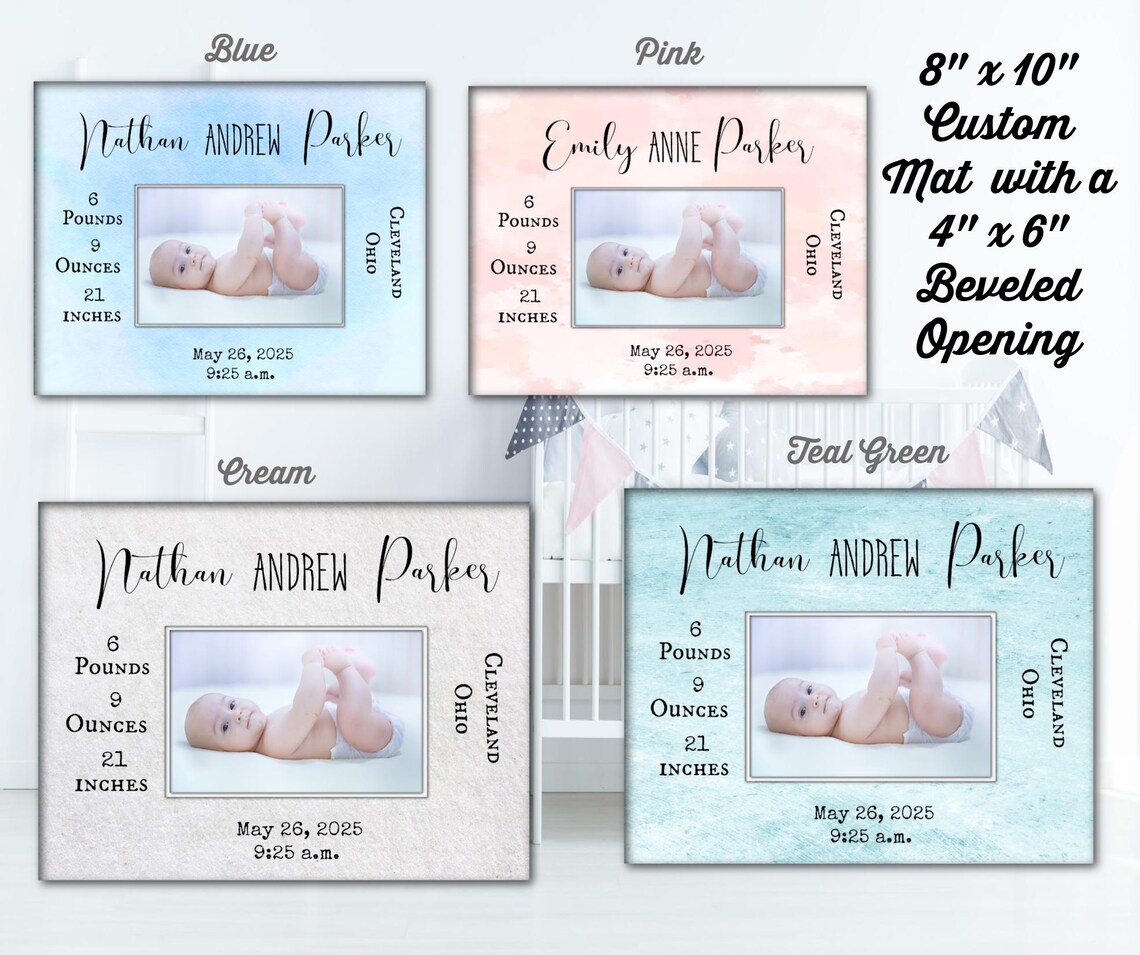 Personalized Baby Photo Frame | Newborn New Baby Gifts | Custom Birth ...