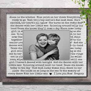 Mother of the groom , Mother of the groom Gift, wedding gift Custom Framed Song Lyric Gift, Dance with Mom, Mother&#39;s Day from Son
