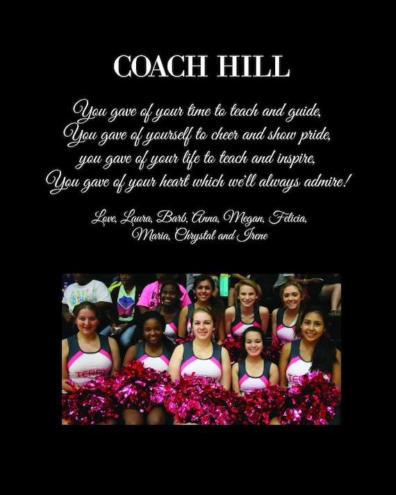 Cheerleading Cheerleaderl Personalized Coach Thank you Gift Etsy