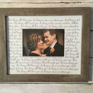 Custom Framed Song Lyric Print, Wedding Photo Gift, First Anniversary Gift, Wedding Gift, Cool Gift Idea, Engagement Gift, Gift for Him