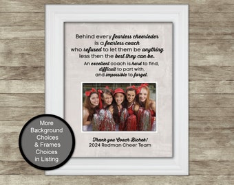 Custom Personalized  Cheerleader  Dance Coach Appreciation Gift, Cheerleading Coach End of Season Thank You Gift from Team