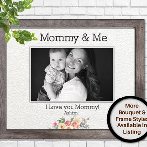 Custom Mother&#39;s Day Picture Frame | 1st Mother&#39;s Day Gift from Baby child | Mommy and Me Christmas Gift | Personalized First Mother&#39;s Day