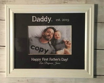 First Fathers Day Gift , First Fathers Day 2020, Dad Personalized Picture Frame, My First Father's Day, Dad Frame, Mom Gift, 1st Fathers day