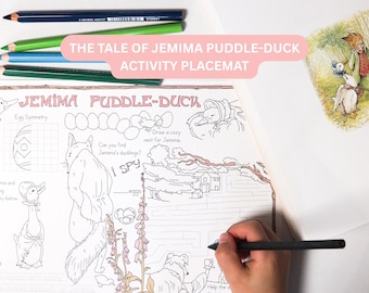 The Tale of Jemima Puddle-Duck Activity Placemat | Beatrix Potter Worksheet | Jemima Puddle-Duck Novel Study