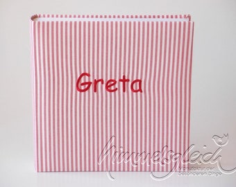 Photo album XL stripes red