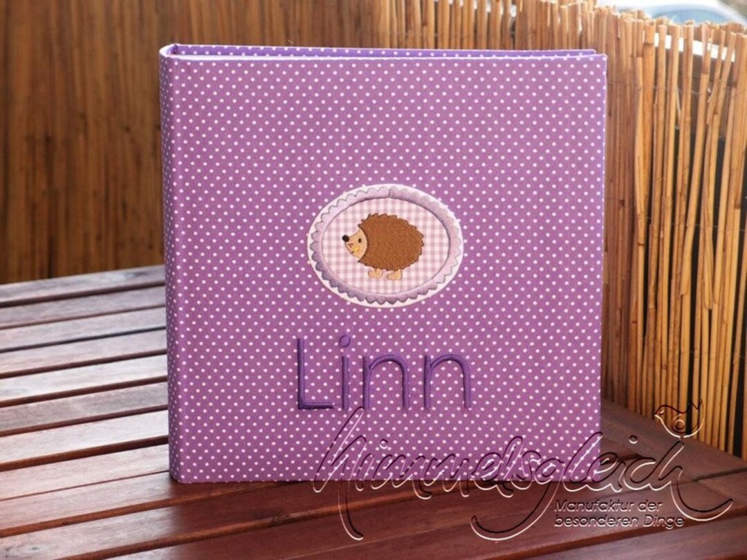 Album photo XL points violets avec hérisson Etsy France