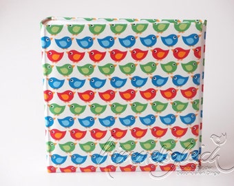 Photo album XL children's fabric colorful birds