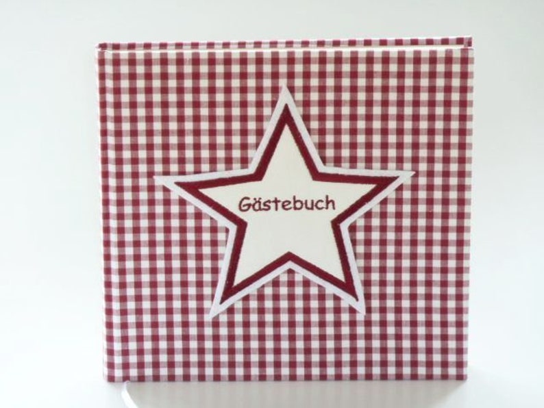 Guestbook Karo Burgundy Bordeaux