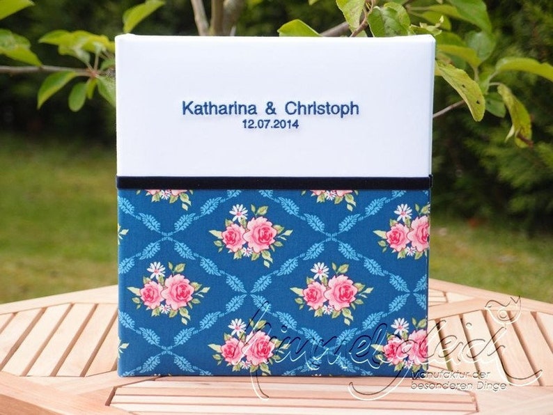 Guestbook Combi Flowers Tilda Blue
