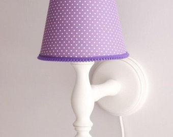 Purple dots wall lampshade