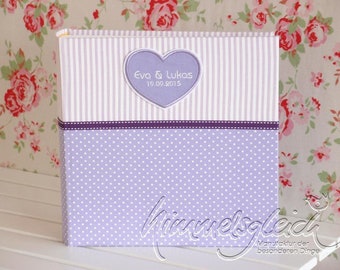 Photo album XL combination dots stripes lilac