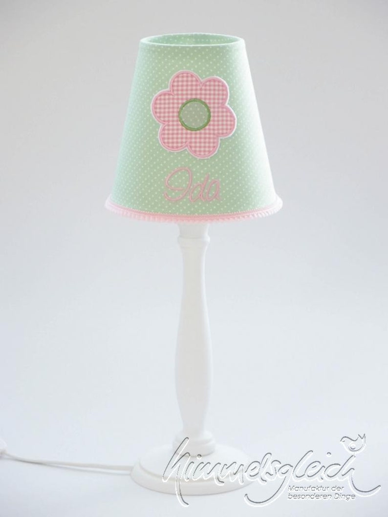 Lampshade flower light green image 2