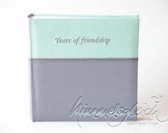 Photo album XL combination dots uni gray mint green