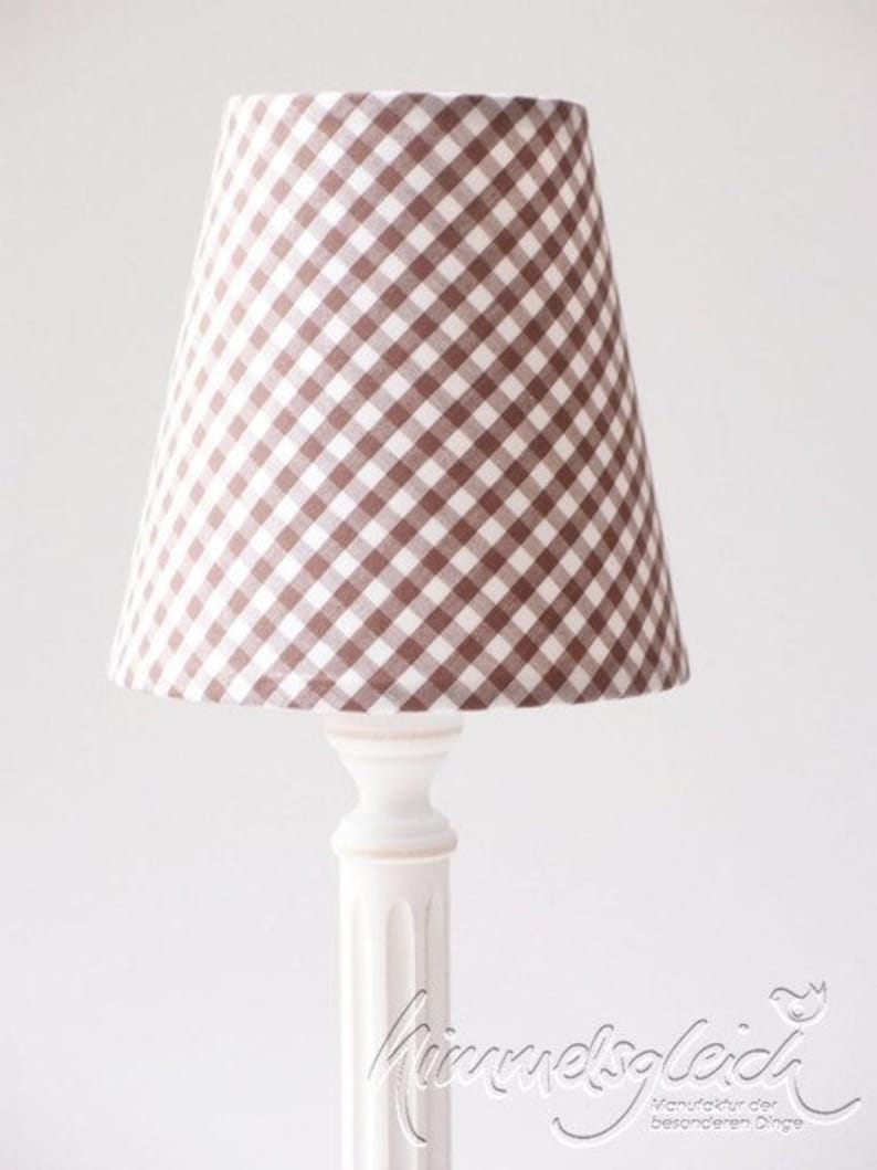 Lampshade checkered brown image 4