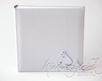 Photo album XL whale light gray dots