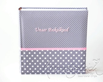 Photo album combination dots dots gray