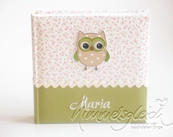 Photo album XL combination flowers cream owl