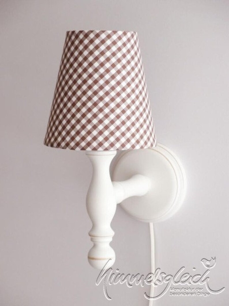 Lampshade checkered brown image 1