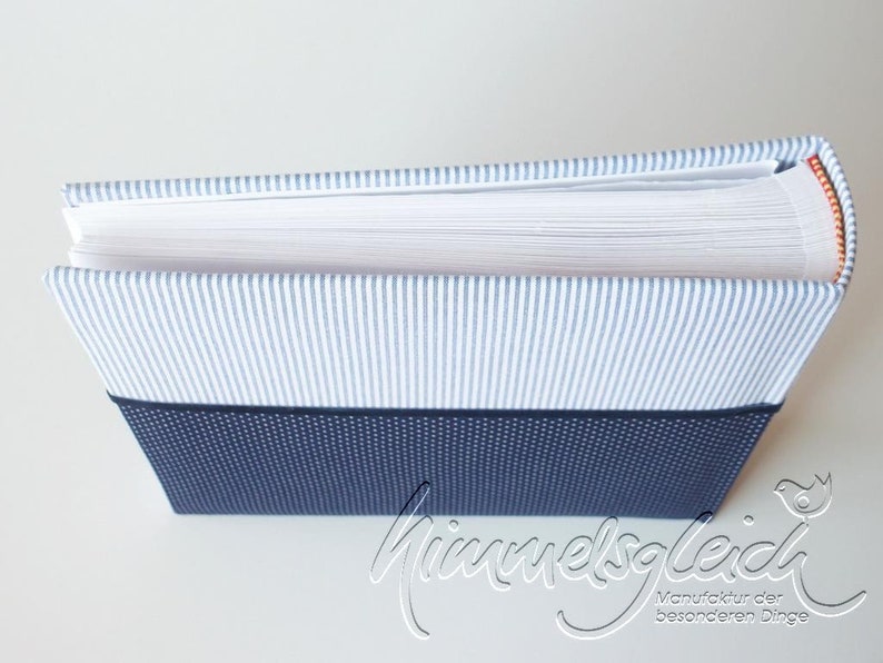 Photo album XL combination dots stripes blue image 4