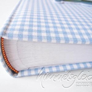 Photo album checkered light blue with airplane image 2