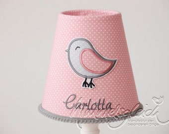 Lampshade bird old pink