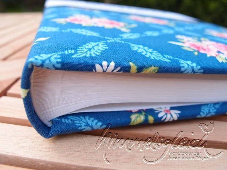 Guestbook Combi Flowers Tilda Blue