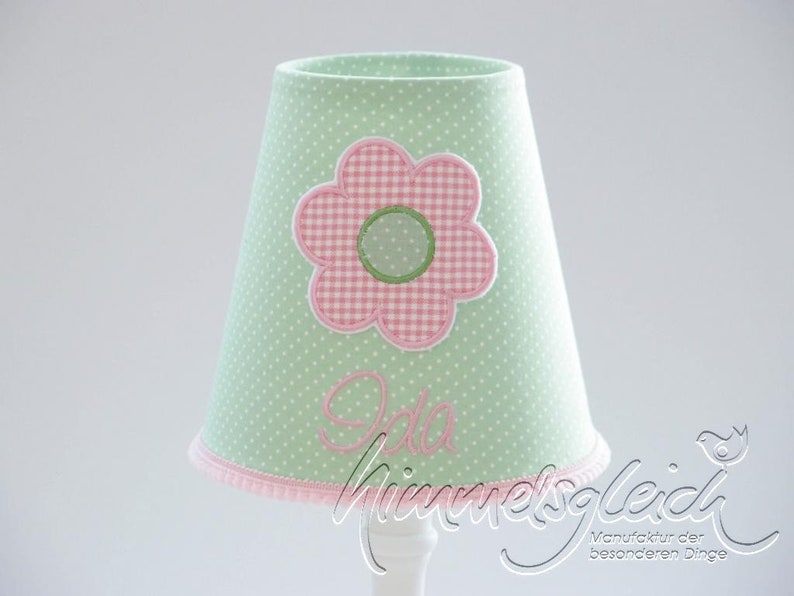 Lampshade flower light green image 1