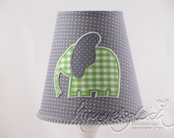 Lampshade dots gray with tractor and base b for Marie-Christin