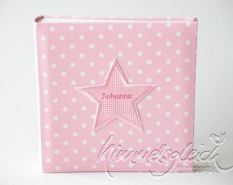 Photo album XL dots pink star