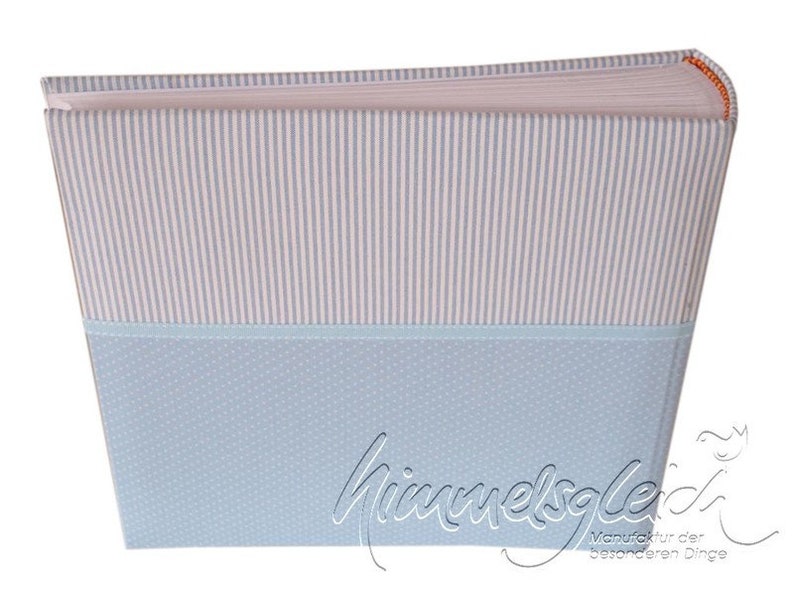 Photo album XL light blue with heart image 2