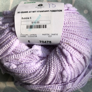 DESTASH Yarn - One Skein of Filature Di Crosa Baby Bubble Dye Lot 70478 Color 5  1-3/4 oz. Made in Italy Light Purple