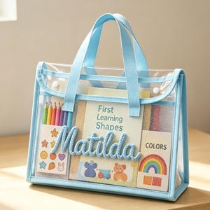 Custom Tote Bag – Personalized Clear Storage Bag with Name