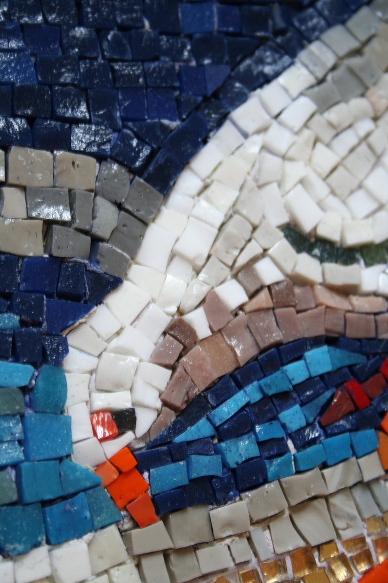 Dove Mosaic Wall Hanging Italian Smalti Glass Mosaic Wall | Etsy