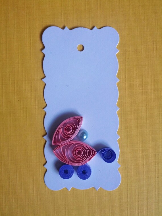 Items similar to Set of 5 Quilled Gift tags on Etsy