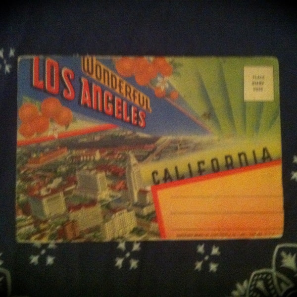 Postcard Souvenir Folder of Los Angeles California 1940