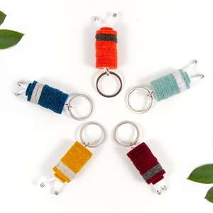 Merino Wool Felt Layered Keychain