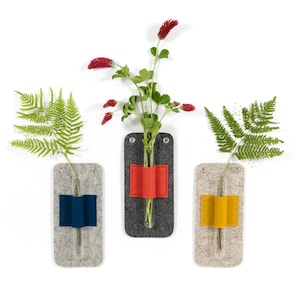 Merino Wool Felt Wall Mounted Stem Vase