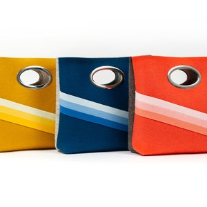 Retro Striped Merino Wool Felt Tote
