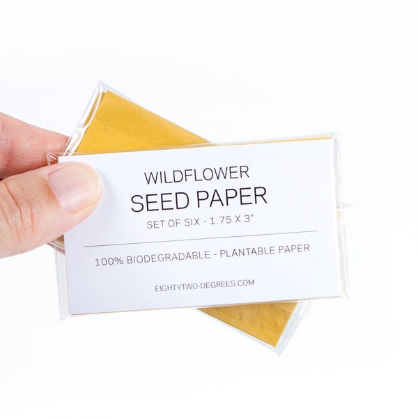 Plantable, Biodegradable Wildflower Seed Place Cards - Two Packs