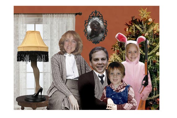a christmas story family photo christmas card fun unique etsy