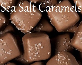 Chocolate Seasalt Caramels, Milk or Dark Chocolate